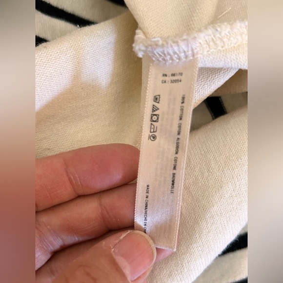 Anthropologie Allihop Belmont Dress Stripe Casual Shift 3/4 Sleeve Short, Large - Picture 9 of 11